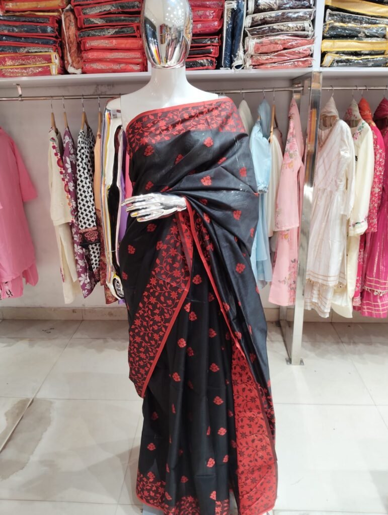 Kolkata Hand Work K Matka Design Saree – RKanika