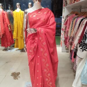 Kolkata Handwork Chanderi Silk Saree – RKanika